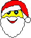 Smilie gelb Weihnachtsmann lachen