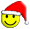 Smilie mit Weihnachtsmannmuetze