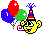 Smiilie Geburtstag mit Luftballons