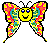 Smilie gelb Schmetterling